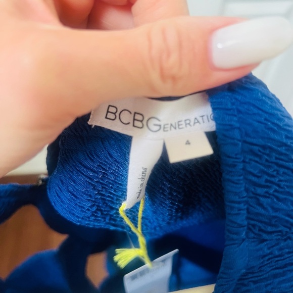 BCBGeneration Vibrant Blue Textured Dress - Picture 6 of 7